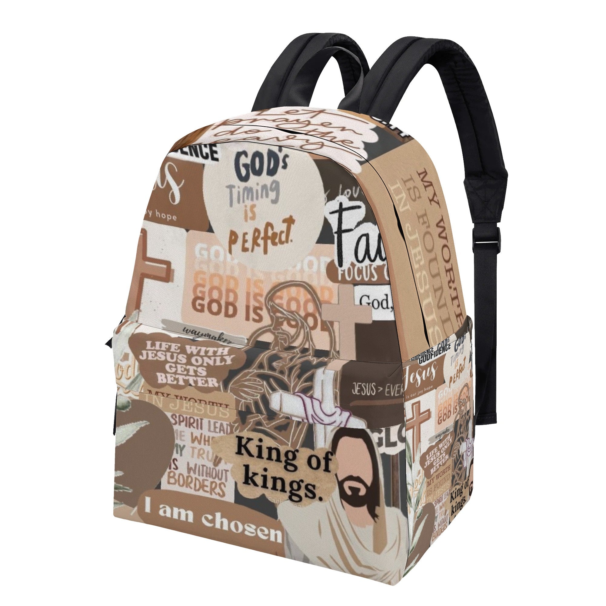 Christian Faith Backpack with Bible Verses – Inspirational Jesus Quotes & Scripture Design.PLAF26